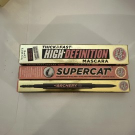 Soap & Glory Supercat Waterproof Eyeliner JET BLACK, HD Mascara, Archery Pencil