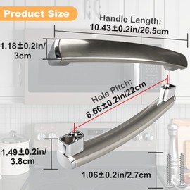 Upgrade Wb15x21101 for GE Microwave Handle Replacement - Easy to Replace, Reinforced General Electric for GE Microwave JNM3163RJ3SS, PSA9120SF1SS, PVM9179DF3BB