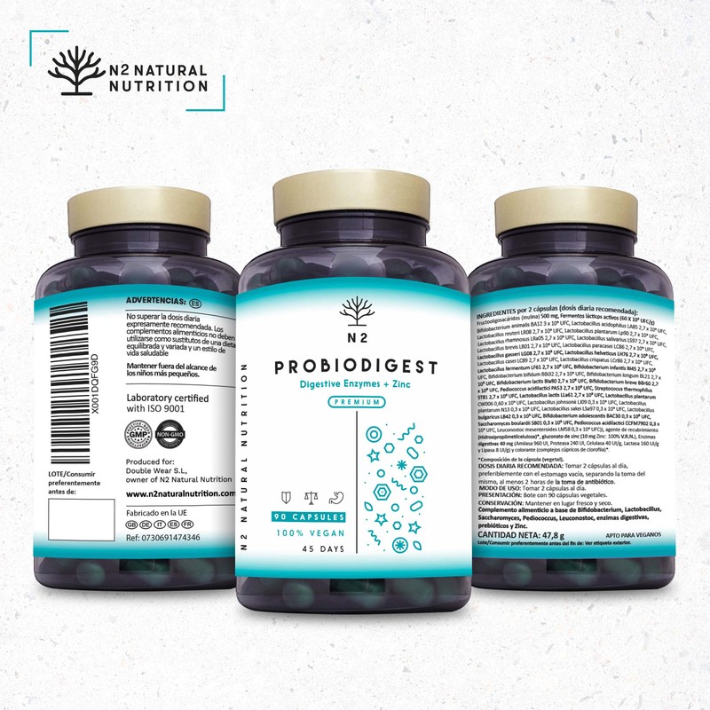 Probiotics, Prebiotics, Digestive Enzymes & Zinc. Probiotic with 60 Billion