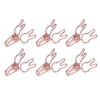 100Pcs Bunny Binder Clips Hollow Out Cute Strong Clamping Durable