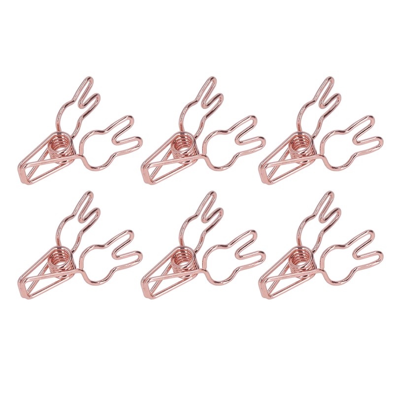 100Pcs Bunny Binder Clips Hollow Out Cute Strong Clamping Durable