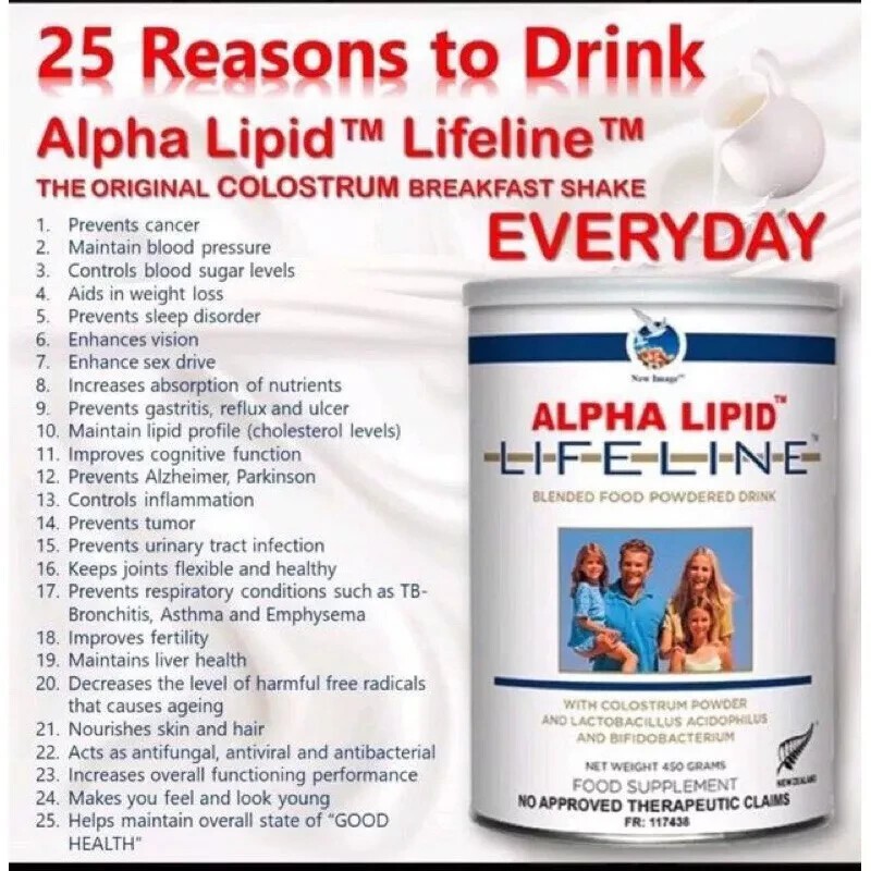 Alpha Lipid NEW! ALPHA LIPID Lifeline Colostrum Powder (14 sachets