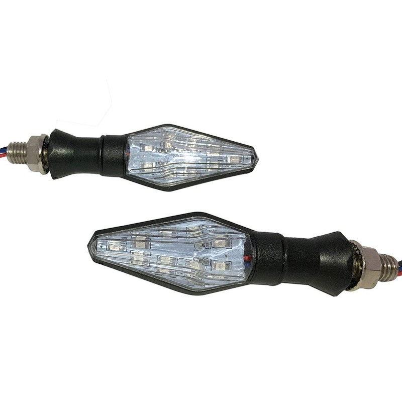 MotorToGo Black Sequential Lamp Turn Signals Lights LED Turn Signals