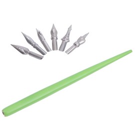 Operitacx 1 Set Dip Pen Wooden Pen Clip On Digital Clock Ink Pen Made of Wood Fountain Pen Made of Wood Ballpoint Pen Diving Pen Available Wooden Bar Comics Student Wood