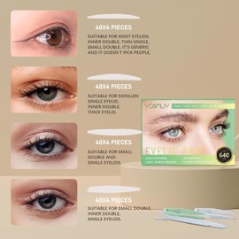 Double Eyelid Tape,Eyelid Lifter Strips,Eyelid Tape for Hooded Eyes Invisible,Hooded, Droopy Lids,Eyelid Tape,Invisible Eyelid Tape for Hooded Eyes,Invisible Eyelid Tape (5)