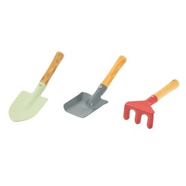 Rekord Children's Small Appliance Set 3 Pieces (1 Shovel, 1 Spade, 1 Rake) Children's Garden Tools, Children's Set, Garden Set, Sandpit Toy, Toy for Children, Beach Toy