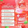 Cherry White Glow Soap, Cherry Scented, 5-Pack Bundle, Red