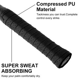 LICQIC 5 Pcs PU Replacement Racket Grip, Racquet Tape for Babolat Tennis Racket Grip, Tennis Overgrip, Padel Racket Grip, Badminton Racket Grip