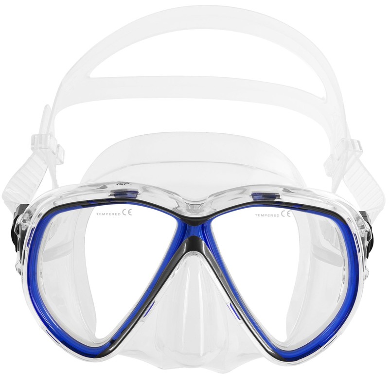 IST M75 Martinique Dual-Window Diving Snorkeling Mask (Clear Blue)