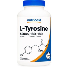 Nutricost Nutricost L-Tyrosine 500mg, 180 Capsules - Gluten Free & Non-GMO