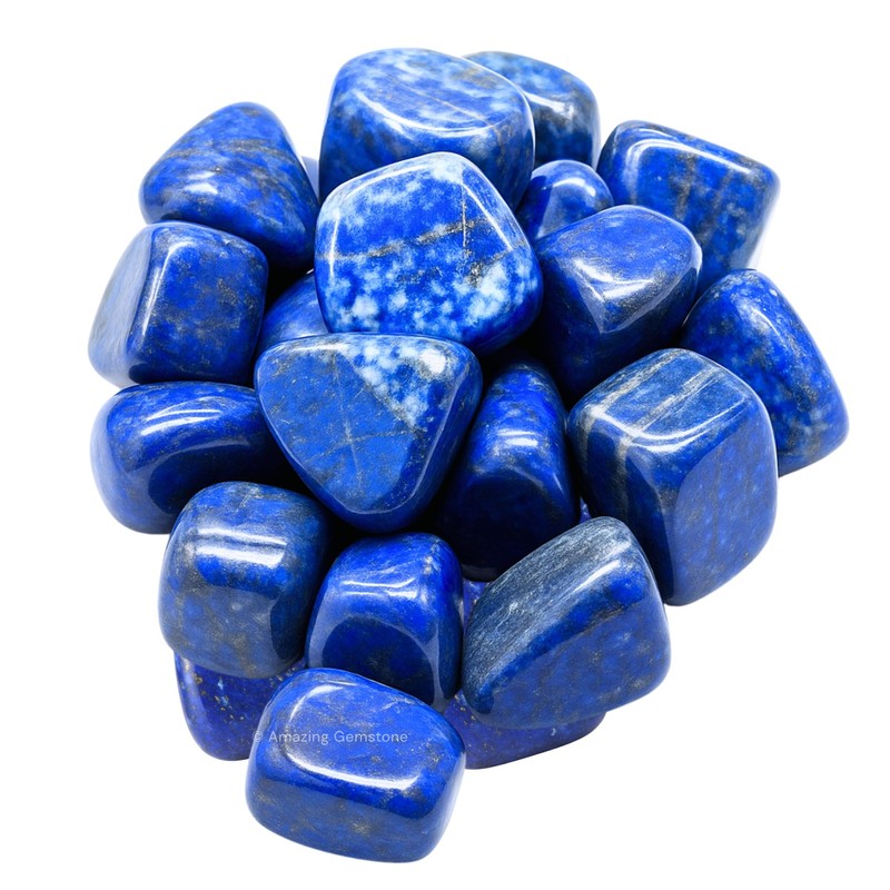 Amazing Gemstone Lapis Lazuli Crystal Tumbled Stones Polished Rocks -
