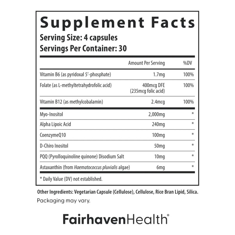 Fairhaven Health Pqq Plus Myo-inositol 120 Cpsulas