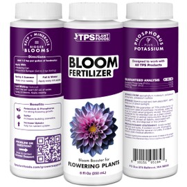 TPS NUTRIENTS Bloom Fertilizer, Concentrated PK Boost, No Nitrogen Bud and Fruit Booster, Liquid Plant Food 8 oz (250mL)