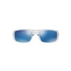 Oakley Men's OO9239 Crankshaft Rectangular Sunglasses, Polished Clear/Ice Iridium, 60