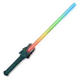 FlashingBlinkyLights LED Dragon Light Up Saber Sword with Rawr Sound Effects (Set of 2)
