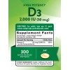 Nature's Truth Vitamina D3 2000 Ui 300 Softgels