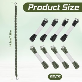 Boot Bands, 8 Pcs Elastic Blousing Straps with Metal Hooks Boot Blousing Bands Pant Leg Straps Boots Accessories for Pants Men and Women Outdoor Hiking Military (Black, Army Green)