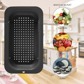 Techextra Fridge Organiser Set Sink Strainer Basket Drain Strainer for Food