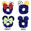 JIAHANG Velvet Mouse Ear Hair Scrunchies, Snow Captain Themed Sequins