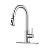 FORIOUS Kitchen Faucets, Chrome Kitchen Faucet with Pull Down Sprayer,