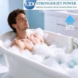 Bath Jets for Tub, Cordless IPX7 Mute Rechargeable Bath Jet or Bubble Modes