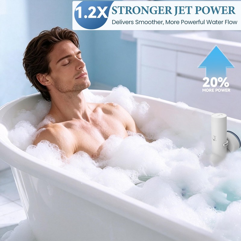 Bath Jets for Tub, Cordless IPX7 Mute Rechargeable Bath Jet