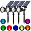 Solar Spot Lights Outdoor Waterproof Solar Powered Spotlight Landscape Lighting