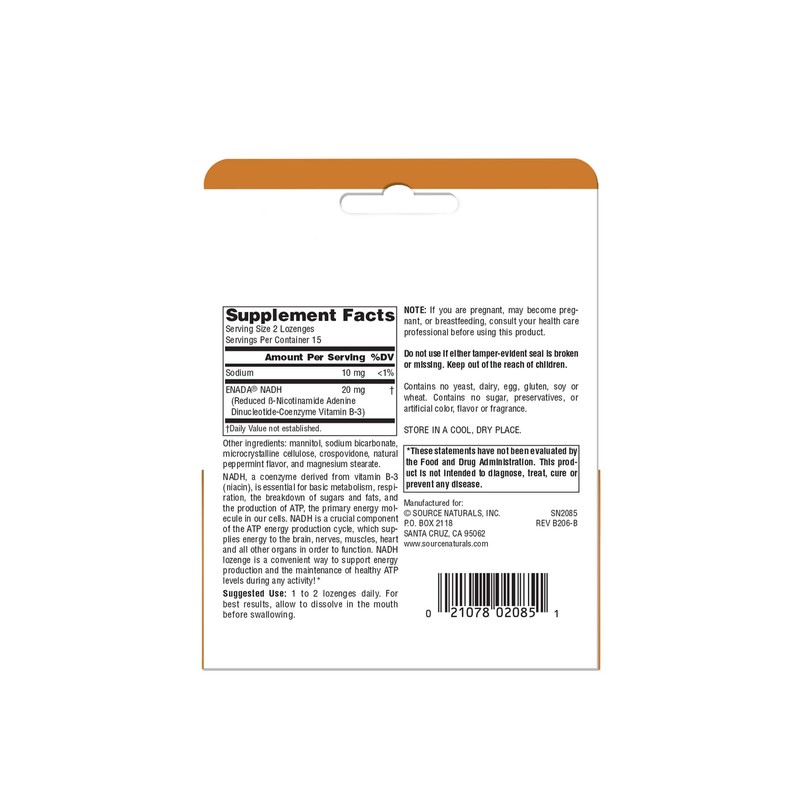 Source Naturals NADH 10mg, 30 Tablets