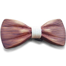 HatynkaUA Wooden Bow Tie - 3D Unique Design Holiday Wedding Wood Bowtie - Perfect Wooden Mens Necktie + Gift Box (3D/Thread)