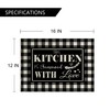 4Pack Farmhouse Decor Placemats Black White Buffalo Plaid Kitchen Inspirational
