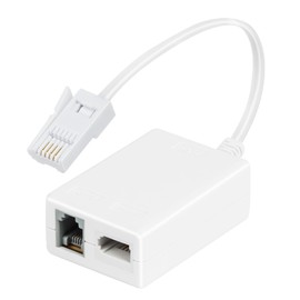 Uvital Microfilter Splitter for BT Telephone and RJ11 Device Like Modem, BT Plug to BT&ADSL Socket Cable Filter
