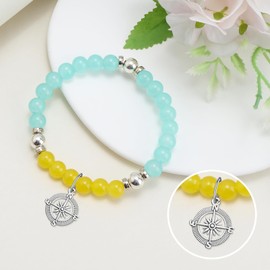 Retirement Gift for Woman Coworker Beaded Bracelets for Women Going Away Farewell Gifts New Job Goodbye Appreciation Leaving Gifts for Colleague Teacher Manager Boss Beads Bracelets Stretch Jewelry