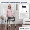 Drive Medical 10233 Clever Lite Foldable Rollator Walker, Gray