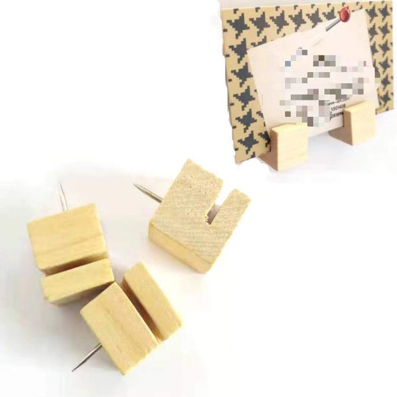 Wood Map Push Pins, Cube Head with Solt an Steel