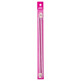 Susan Bates 10-Inch Silvalume Single Point Knitting Needle, 4.5mm, Rose