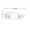 Tesler 4" White Gimbal Retrofit 10W LED Eyeball Downlights 6-Pack
