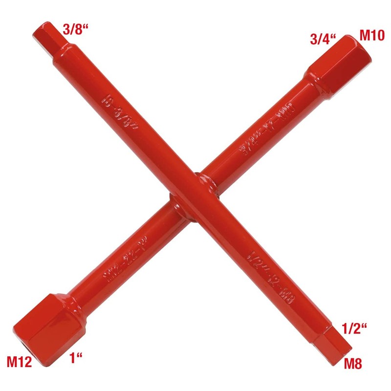 KS Tools 116.6000 Plumbers cross wrench, 7 functions
