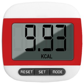 Step Counter for Walking, Portable Walking Pedometer, Sport Pedometer- Distance, Step, Calories and Fitness Tracker for Men, Women and Kids (Red)