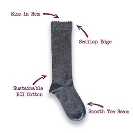 5pk Girls Bamboo (Viscose) Knee High Socks! Grey, UK Size 13-3 (7-10 yrs)