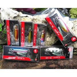 Blue Storm Lure Metal Jig Set, 0.7 oz (20 g), 1.2 oz (30 g), 1.4 oz (40 g), 2.1 oz (60 g), Made in Japan, Hologram Sheet, Flying Distance, Iron Plate Lure, Sea Bass, Flounder, Sawara, Blue Product,