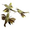 Decorative Hummingbird Set of 3 Green 18 cm with Real