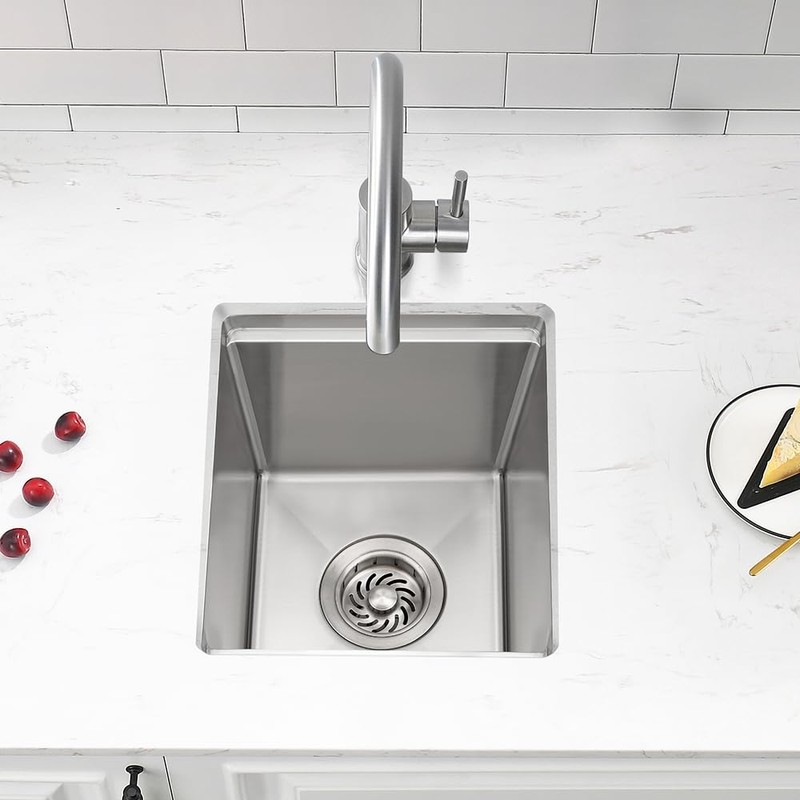 13 Stainless Undermount Bar Sink, 13 x 15 Inch Under