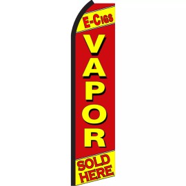 E-Cigs Vapor 2 1/2 ft X 11 1/2 ft Polyester Swooper Flag