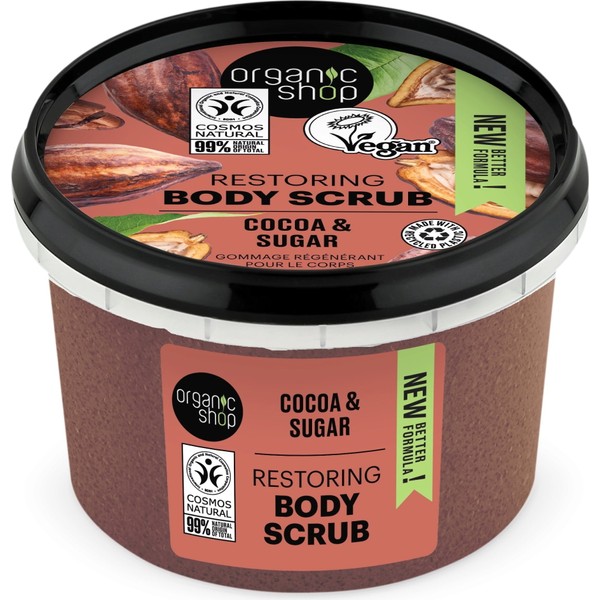 Organic Shop Restoring Cocoa & Sugar Body Scrub, 250 ml
