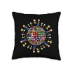Flags of the World, Family around the Globe Throw Pillow,