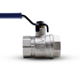 DOJA Barcelona Ball Valve with Lever Handle Blue 3/4 Inch Internal Thread Carbon Steel Shut-off Valve for Water Pumps, Tanks, Outdoor Taps, Water Connections, Rain Butt