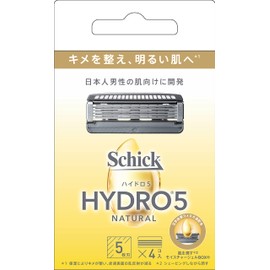 Schick Hydro 5 Natural Replacement Blades (Pack of 4) for Shaving Razor