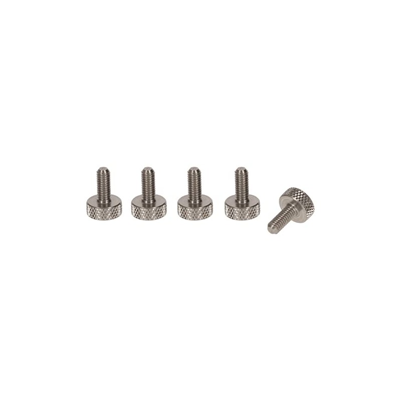 PrecisionGeek M5 x 10mm Flat Knurled Thumb Screws (Set of