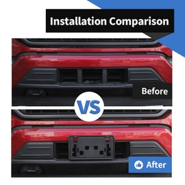 Voodonala for Ford F150 2021 2022 2024 2025 Front License Plate Bracket Front License Hanging Kits Compatible with Ford F150 2021-2025(Only for 2.7L/3.0L/3.5L V6 Engines)