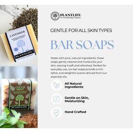 Plantlife Frankincense Myrrh 3-Pack Bar Soap - Moisturizing and Soothing Soap for Your Skin - Hand Crafted Using Plant-Based Ingredients - Made in California 4oz Bar